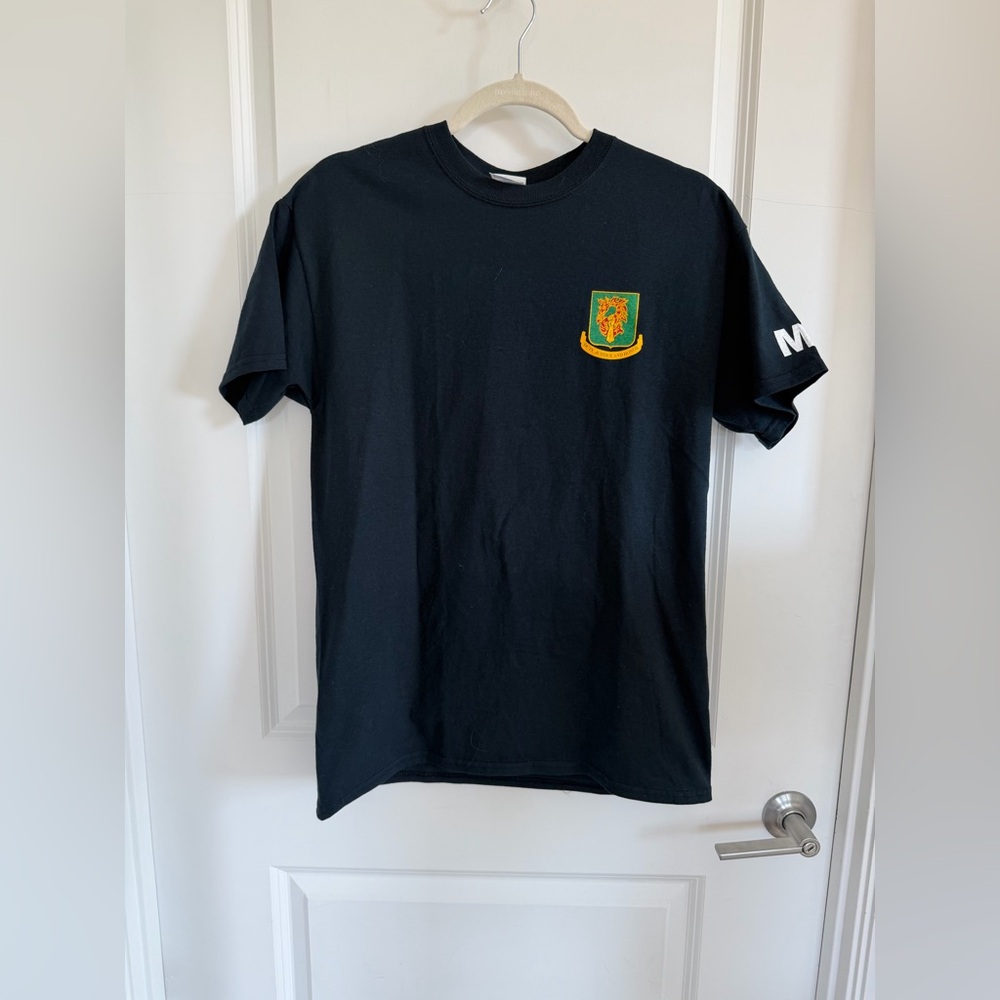 Gildan Black Tee with Colorful Crest